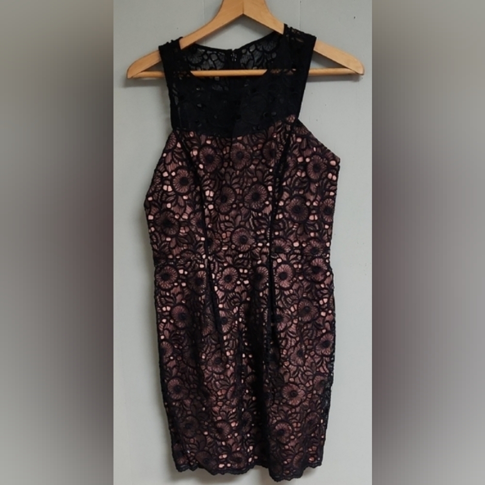 Black Embellished Halter Midi Dress
